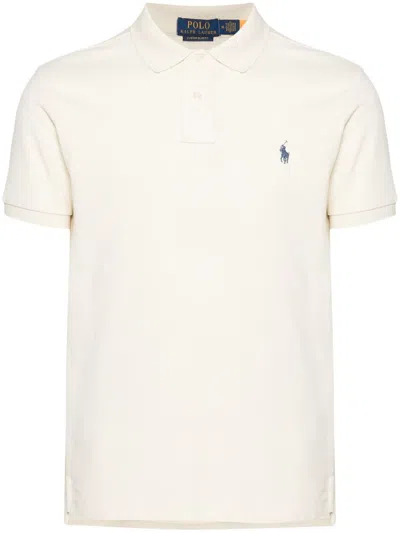 Polo Ralph Lauren Polo Pony-motif Polo Shirt In Neutrals