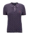 Polo Ralph Lauren Purple Polo Pony Short Sleeve Shirt In Cotton Woman In Purple