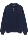 Polo Ralph Lauren Polo-pony-motif Polo Top In Blue