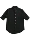Polo Ralph Lauren Black Shirt With Pony Embroidery In Black