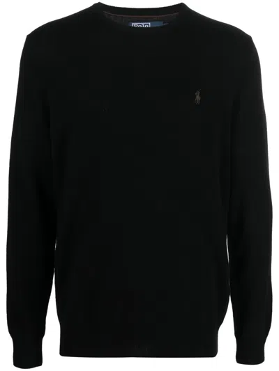 Polo Ralph Lauren Polo Pony Motif Sweater In Schwarz