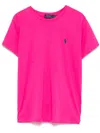 Polo Ralph Lauren Embroidered Logo Crewneck T-shirt In 粉色