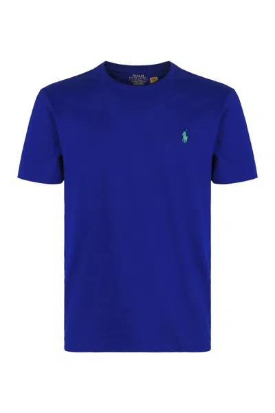 Polo Ralph Lauren Crew Neck Short Sleeves Soft Fabric T-shirt In Blue