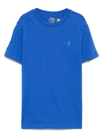 Polo Ralph Lauren Kids' Polo-pony-motif T-shirt In Blue