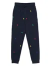 Polo Ralph Lauren Blue Pony Embroidered Track Pants In Blue