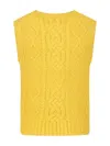 Polo Ralph Lauren Aran-knit Cotton Sweater Vest In Yellow
