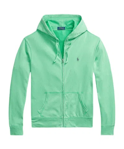 Polo Ralph Lauren Polo-pony-motif Zipped Hoodie In Green