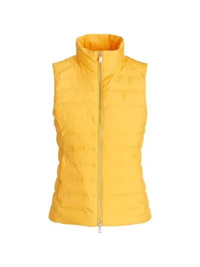 Polo Ralph Lauren Polo Pony Padded Gilet In Yellow