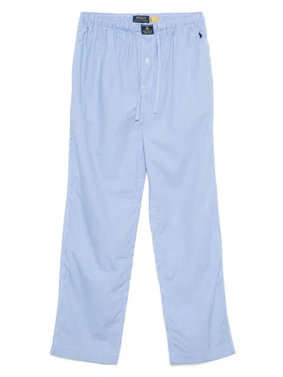 Polo Ralph Lauren Polo-pony Pajama Trousers In 蓝色