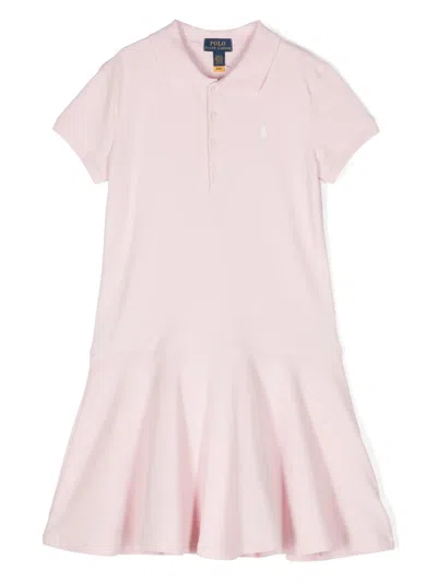 Polo Ralph Lauren Kids' Polo Pony Piqué Dress In Pink