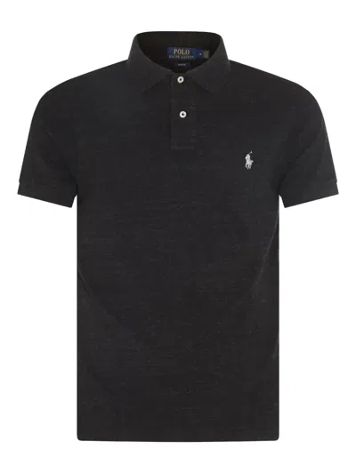 Polo Ralph Lauren Cotton Mesh Custom-fit Polo Shirt In Black