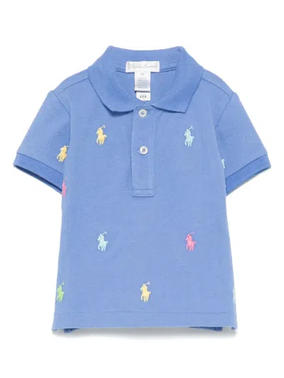 Polo Ralph Lauren Babies' Polo Pony Polo Shirt In Blue