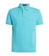 Polo Ralph Lauren Mens French Turquoise Short-sleeved Logo-embroidered Slim-fit Cotton-piqué Polo Shirt In Blue