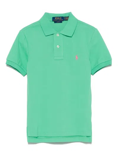 Polo Ralph Lauren Kids' Slim Fit Cotton Mesh Polo Shirt In Green