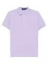 Polo Ralph Lauren Man Polo Shirt Lilac Size Xxl Cotton In Purple