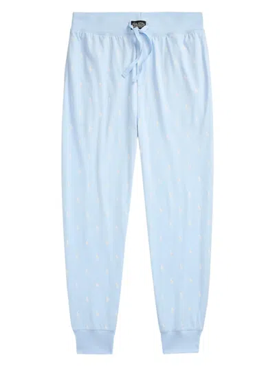 Polo Ralph Lauren Polo Pony-print Pyjama Trousers In Blue