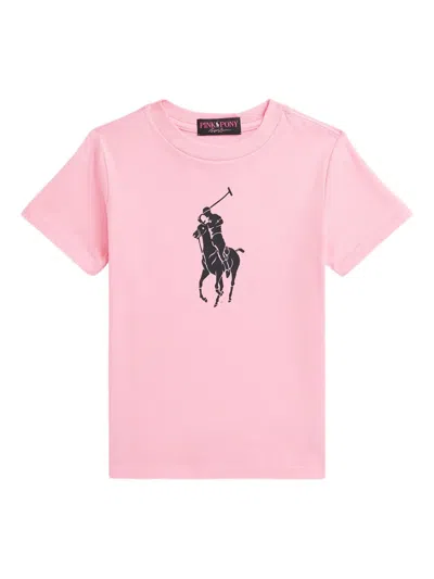 Polo Ralph Lauren Kids' Polo Pony-print T-shirt In Pink