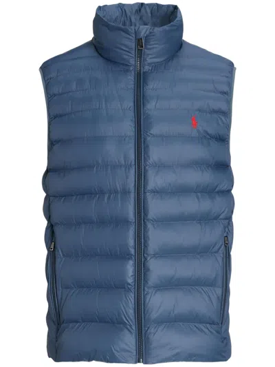 Polo Ralph Lauren Polo Pony Puffer Gilet In Blue
