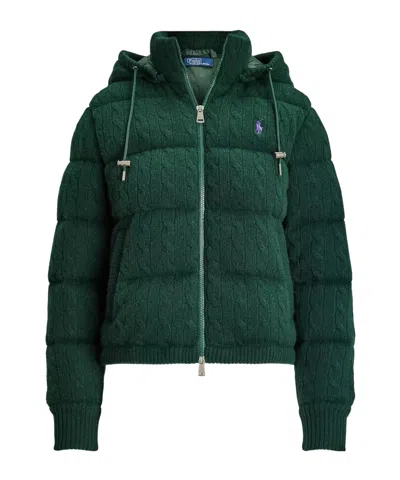 Polo Ralph Lauren Polo Pony Puffer Jacket In Green