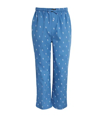 Polo Ralph Lauren Polo Pony Pyjama Bottoms In Blue