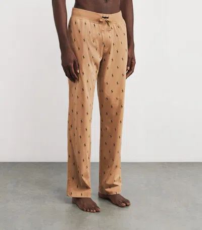 Polo Ralph Lauren Polo Pony Pyjama Bottoms In Brown