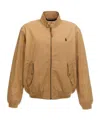 Polo Ralph Lauren Embroidered Logo Bomber Jacket In Neutral