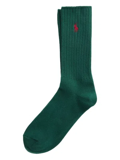 Polo Ralph Lauren Polo Pony Ribbed Socks In Black