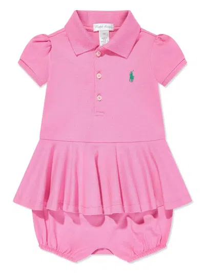 Polo Ralph Lauren Babies' Polo Pony Romper In Pink