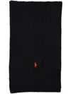 Polo Ralph Lauren Signature Pony Wool Scarf In Blue