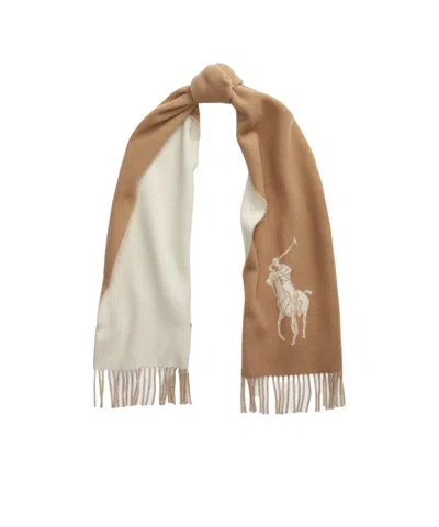 Polo Ralph Lauren Polo Pony Scarf In Brown