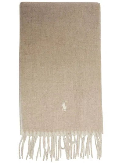 Polo Ralph Lauren Polo Pony Scarf In Nude
