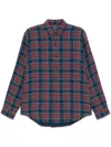 Polo Ralph Lauren Collared Cuffed Plaid Shirt In Blue
