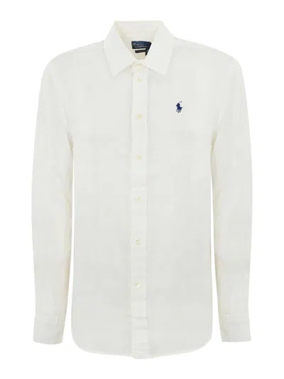 Polo Ralph Lauren Polo Pony Shirt In Linen In White