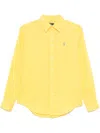 Polo Ralph Lauren Women's Long Sleeve Linen Shirt Yellow In Yellow