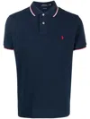 Polo Ralph Lauren Sky Blue T-shirt With Structured Collar In Blue
