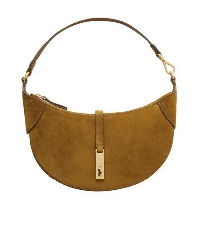 Polo Ralph Lauren Polo Pony Shoulder Bag In Brown