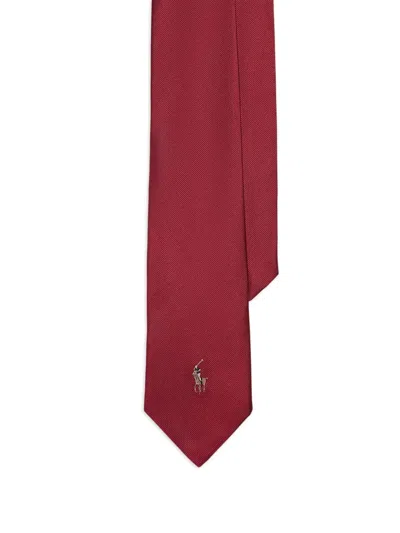 Polo Ralph Lauren Polo Pony Silk Tie In Burgundy