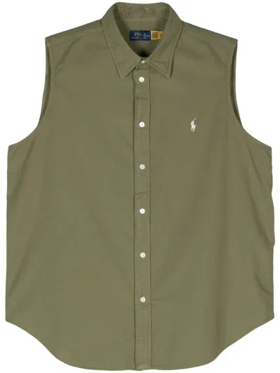 Polo Ralph Lauren Polo Pony Sleeveless Shirt In Green