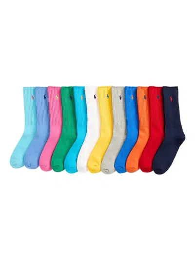 Polo Ralph Lauren Polo Pony Socks (pack Of 12) In Multi