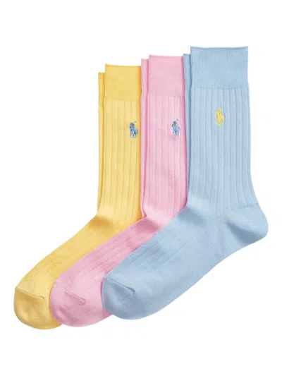 Polo Ralph Lauren Polo Pony Socks (pack Of Three) In Multi