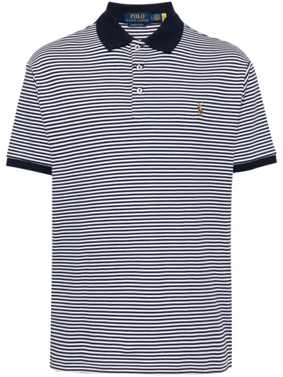 Polo Ralph Lauren Polo Pony Striped Polo Shirt In Blue