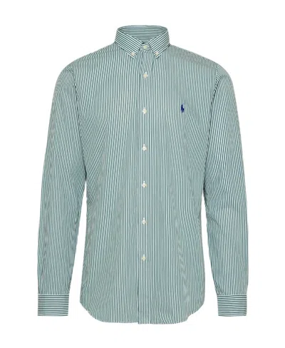 Polo Ralph Lauren Polo Pony Striped Shirt In Green