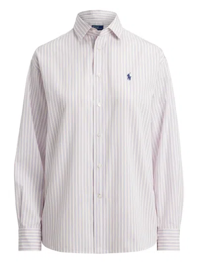 Polo Ralph Lauren Polo Pony Striped Shirt In White