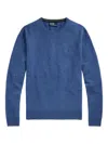 Polo Ralph Lauren Tailored Round Neck Sweater With Subtle Logo Detail In Blue