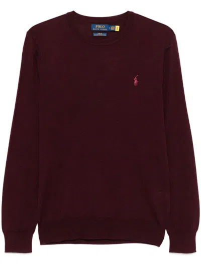 Polo Ralph Lauren Lightweight Wool Crew-neck Pullover Clothing In Red