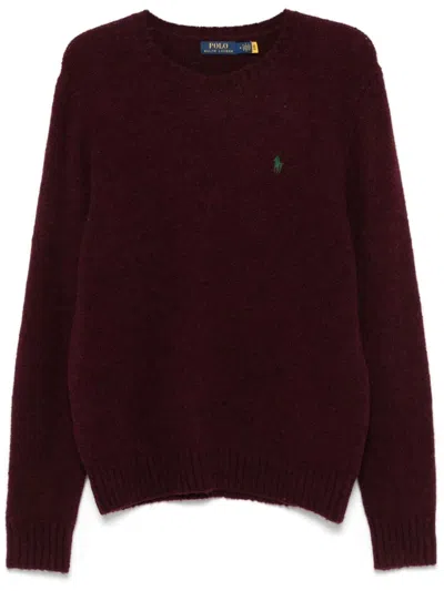 Polo Ralph Lauren Polo-pony Sweater In Aged Wine Heather