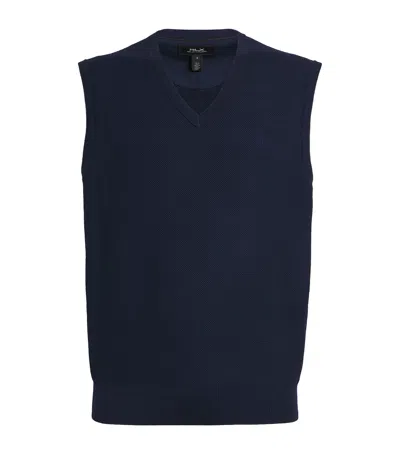 Polo Ralph Lauren Polo Pony Sweater Vest In Blue