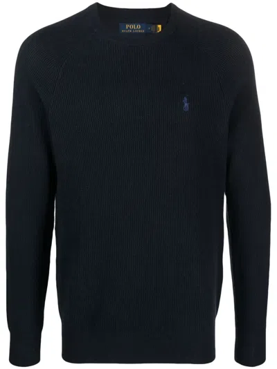 Polo Ralph Lauren Logo-embroidered Cotton Sweatshirt In Blue