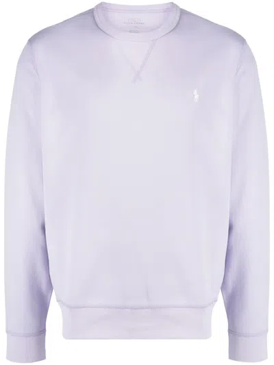 Polo Ralph Lauren Polo Pony Cotton-blend Sweatshirt In Purple