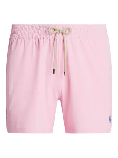 Polo Ralph Lauren 14.6 Cm Traveller Swim Trunk Side Pockets In Pink